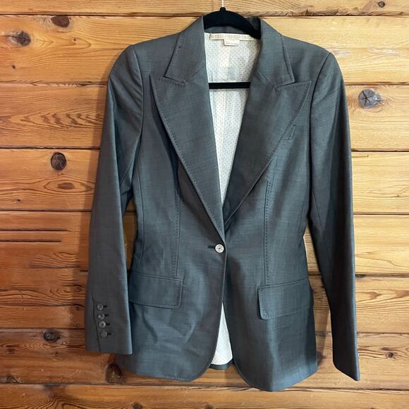 Stella McCartney Jackets & Blazers - Stella McCartney Gray One Button Blazer Size 40